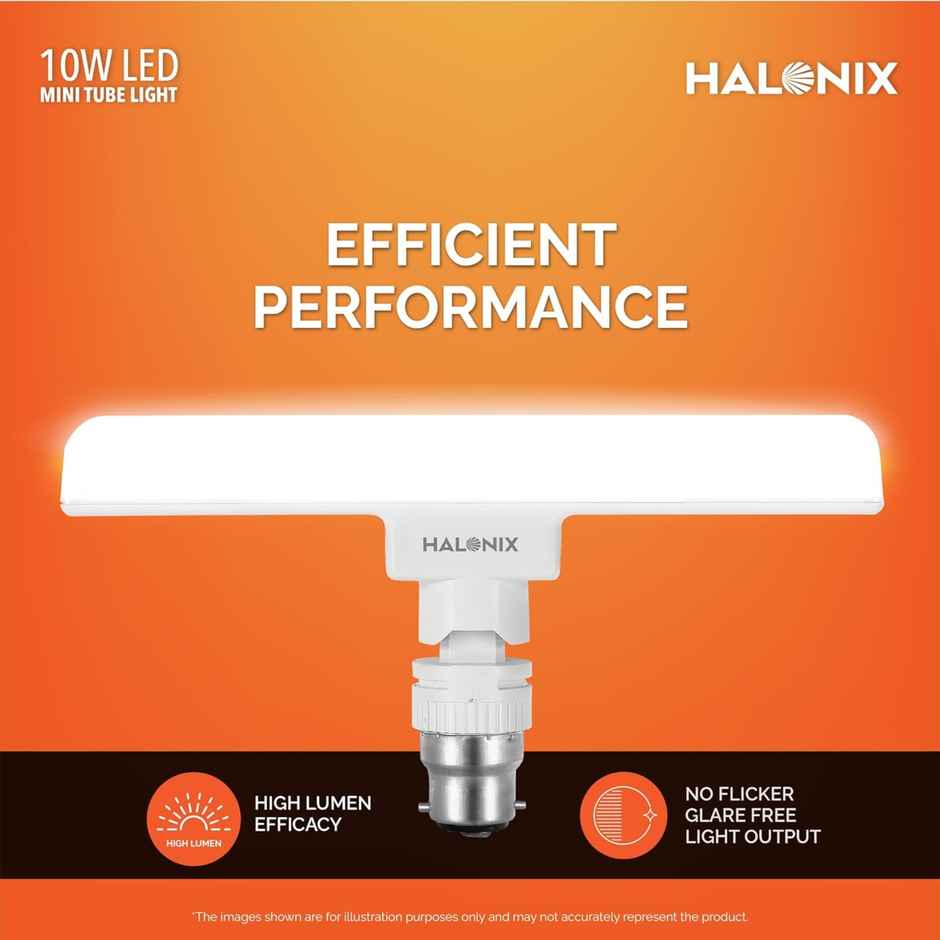 Halonix 10W B22 White T Bulb Mini Tubelight