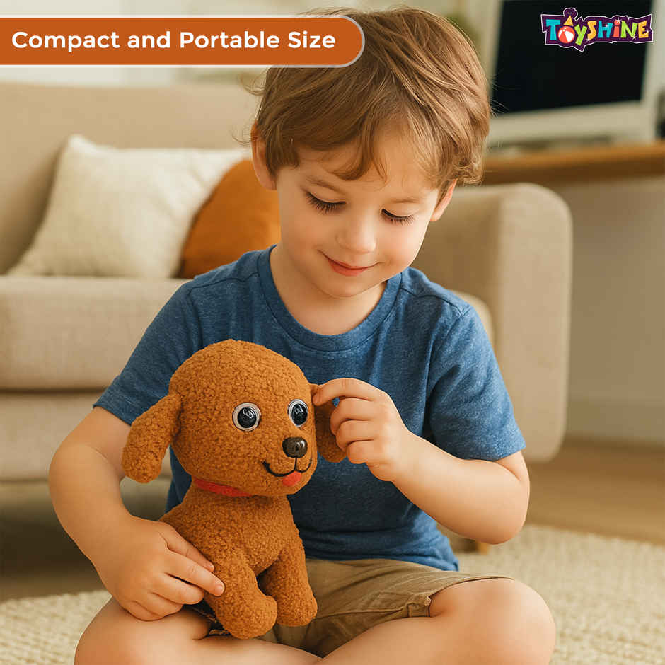 Spanker Cute Dog Soft Toy Fluffy Plush Puppy for Kids Multicolor | 23 cm