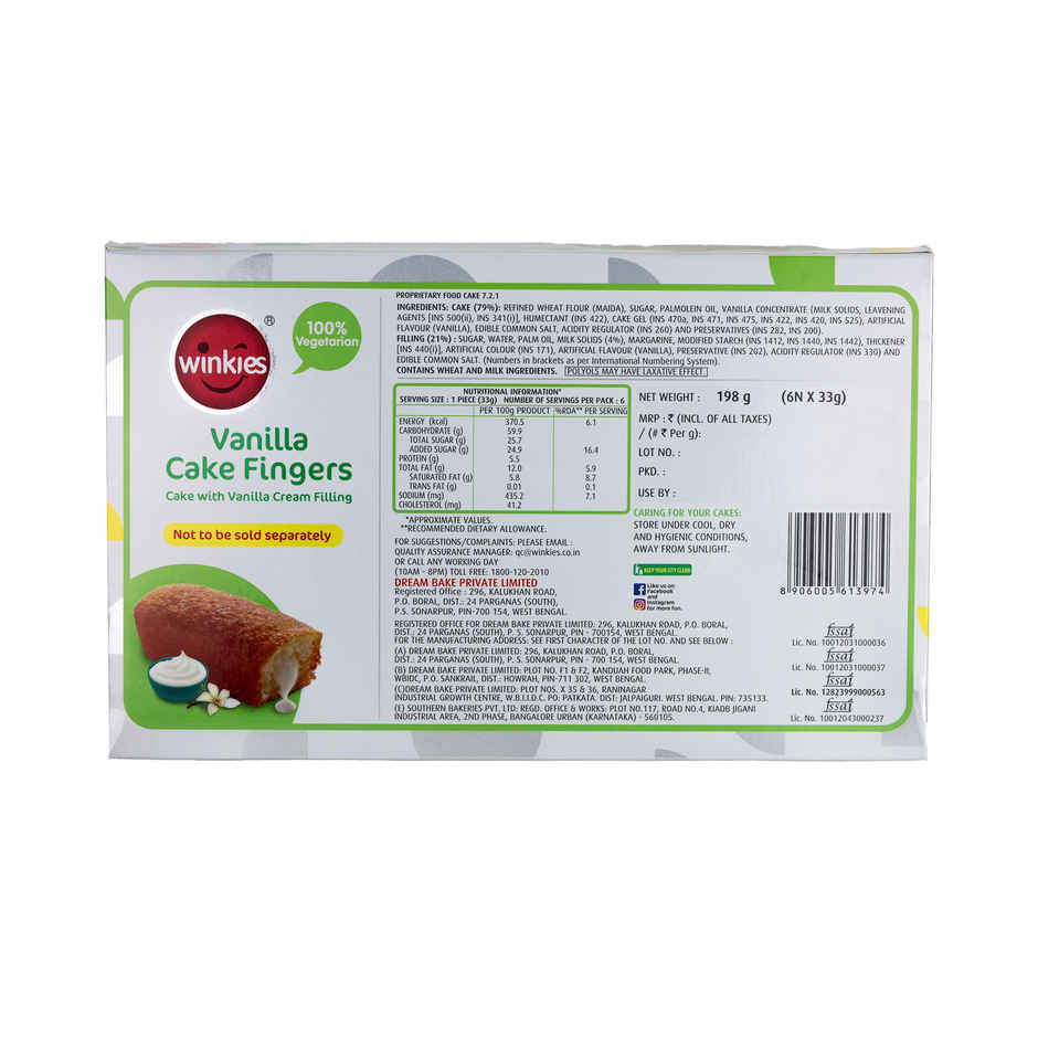 Winkies Novo Vanilla Cake | Bakery Delight