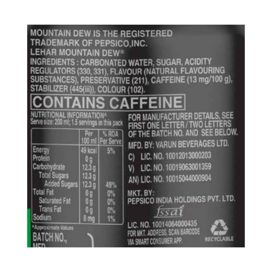 Mountain Dew Lemon Soft Drink | Carbonated Beverage