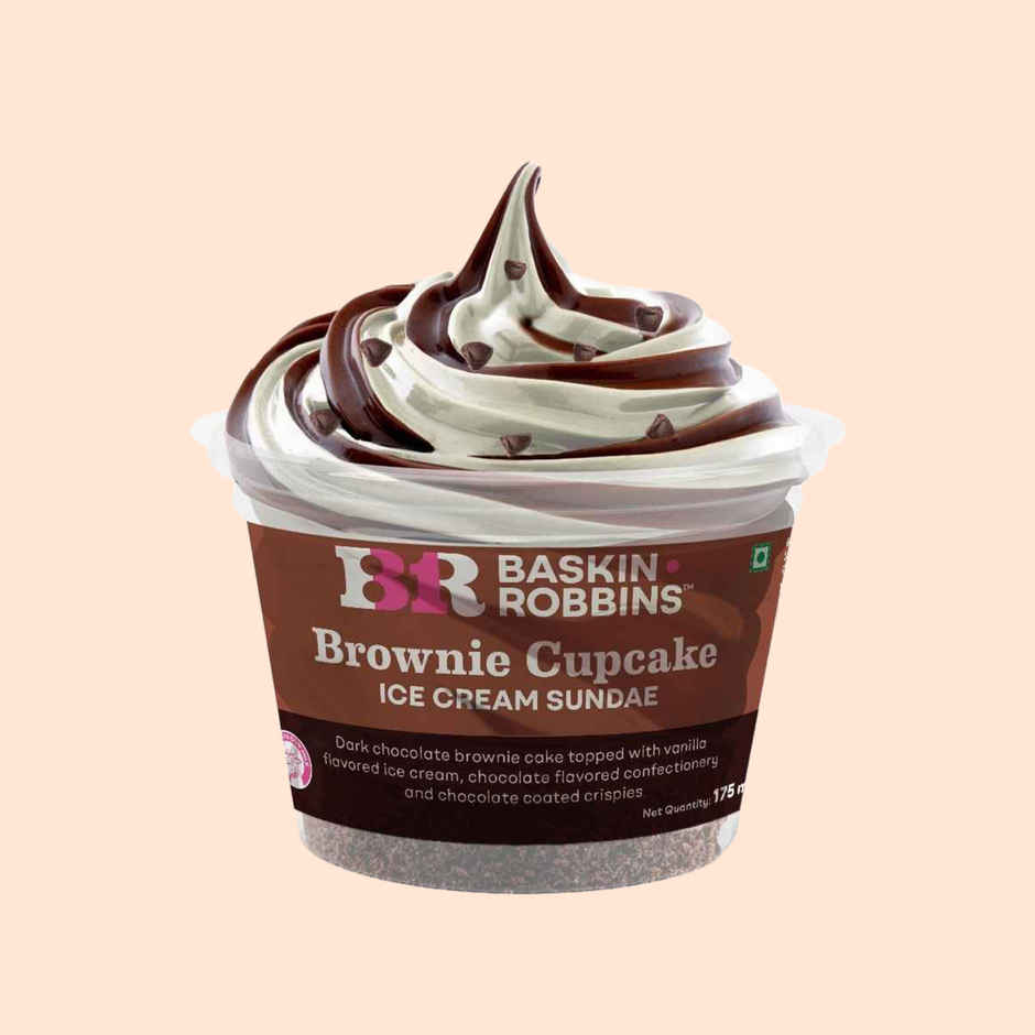 Baskin Robbins Brownie Cupcake Sundae Ice Cream Cup
