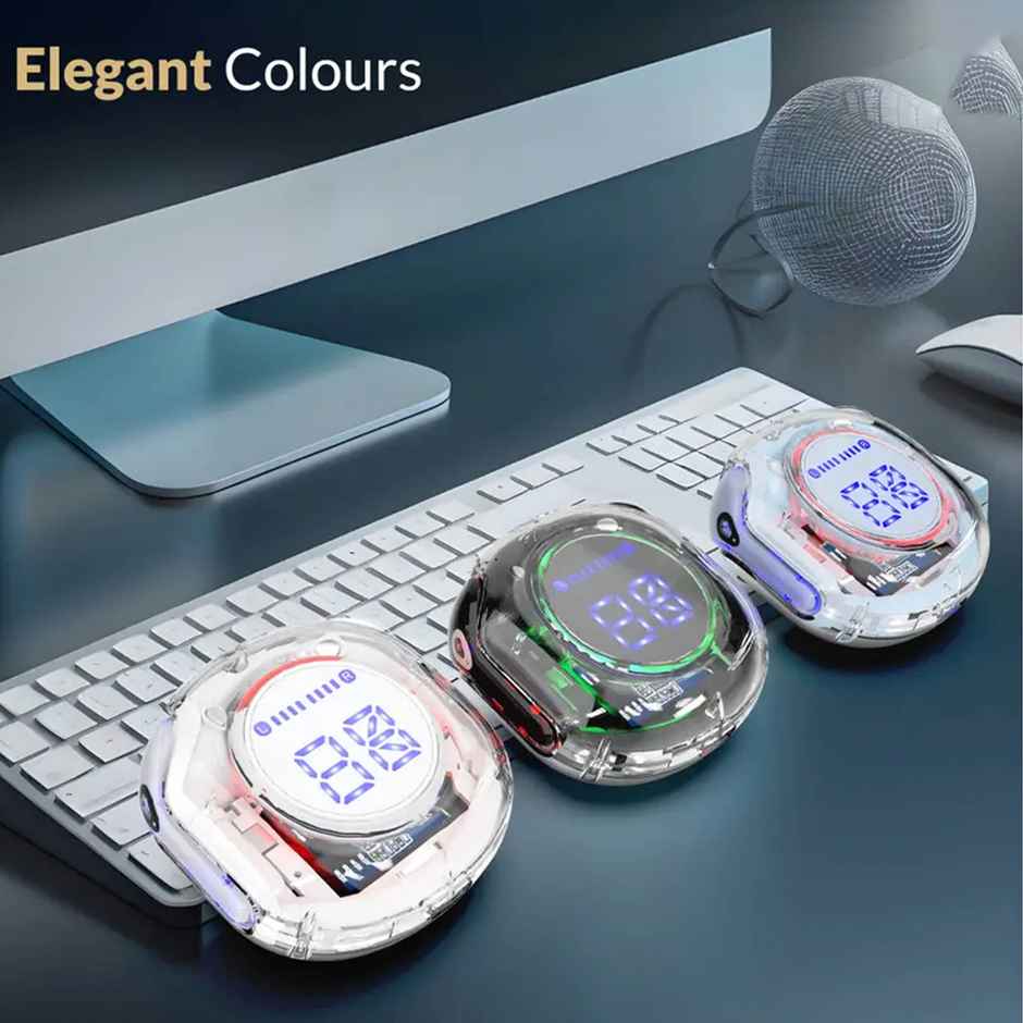 Aroma NB121 Almaty - 40 Hours Playback | TWS | Fast Charging with Digital Display | White