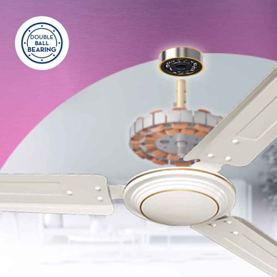 Crompton Surebreeze Hillbriz Ceiling Fan,1200mm /48 Inch, Star Rated, Energy Efficient, Ivory