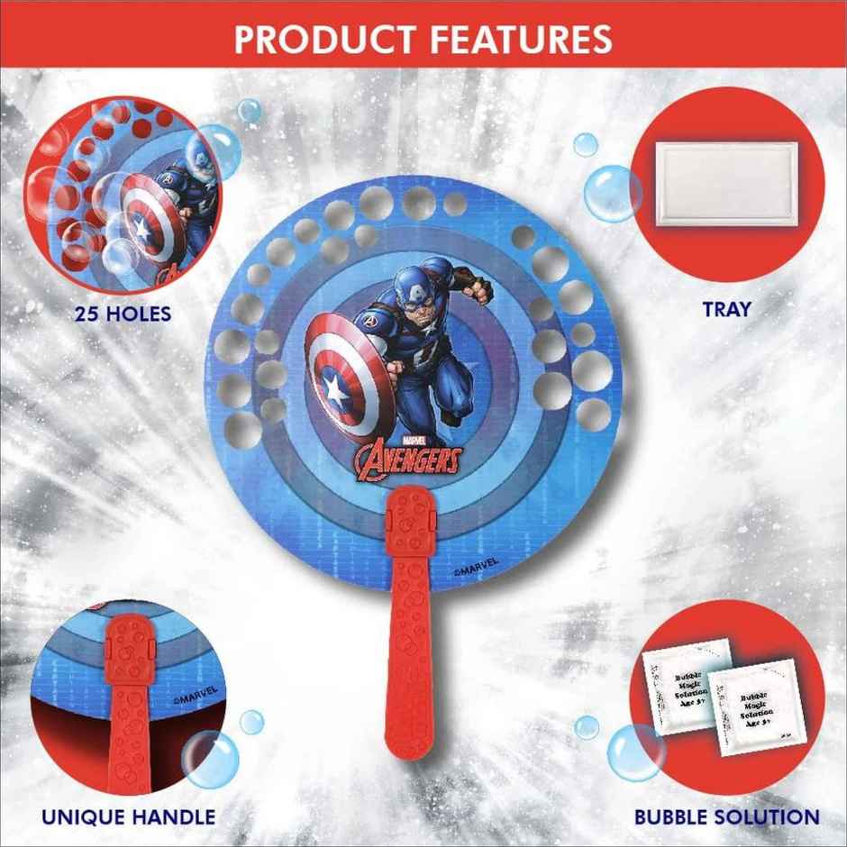 Bubble Magic FanBubs Captain America - Bubble Maker Toy (Ages 3+)