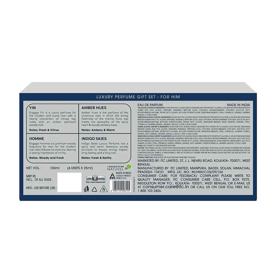 Engage Luxury Perfume Gift Pack for Men | Travel Sized | Assorted Pack