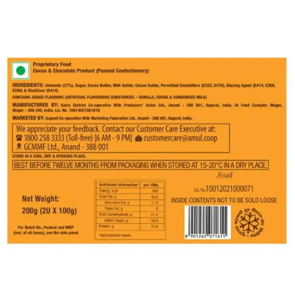 Amul Almondo | Rich Chocolate with Roasted Almonds | Premium Snack