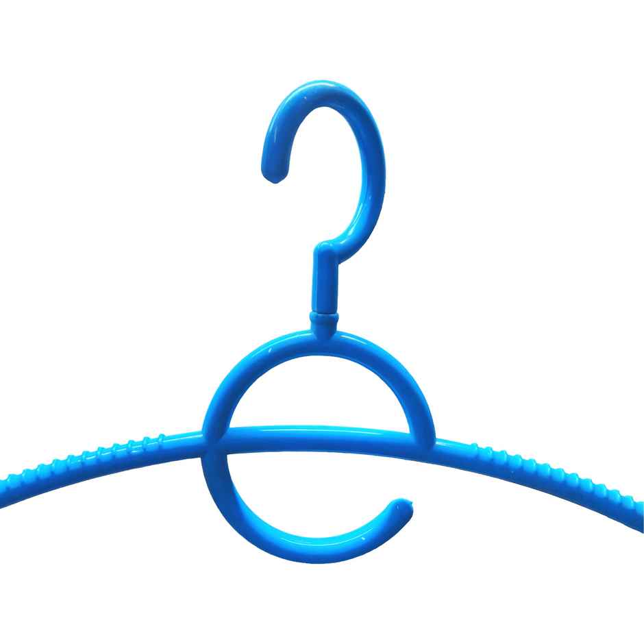 Sinco 360 Rotating Hook Plastic Cloth Hanger - Pack of 6 pcs - Blue