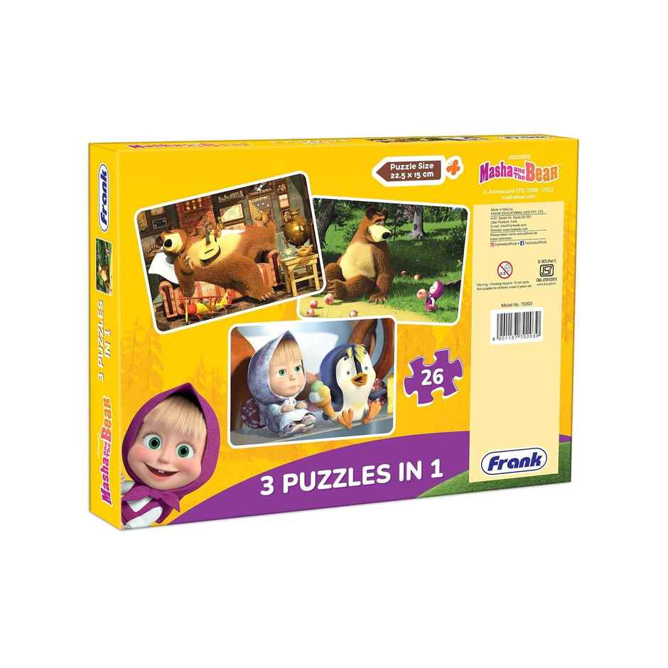 Frank Masha And The Bear - 3 In 1 Puzzle - 26 Pieces Each - Buy at ₹429 ...