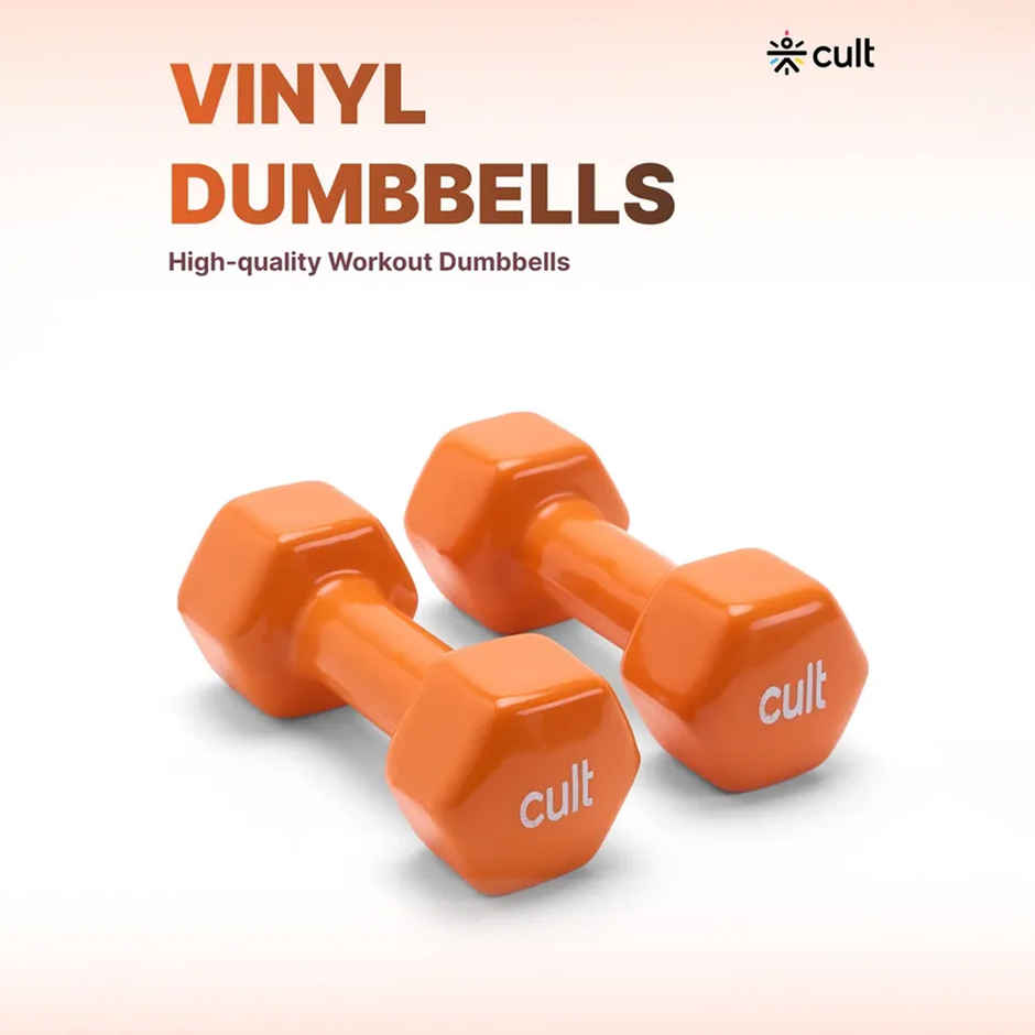 Cult Vinyl Dumbbell Set (3 kg X 2) | Orange