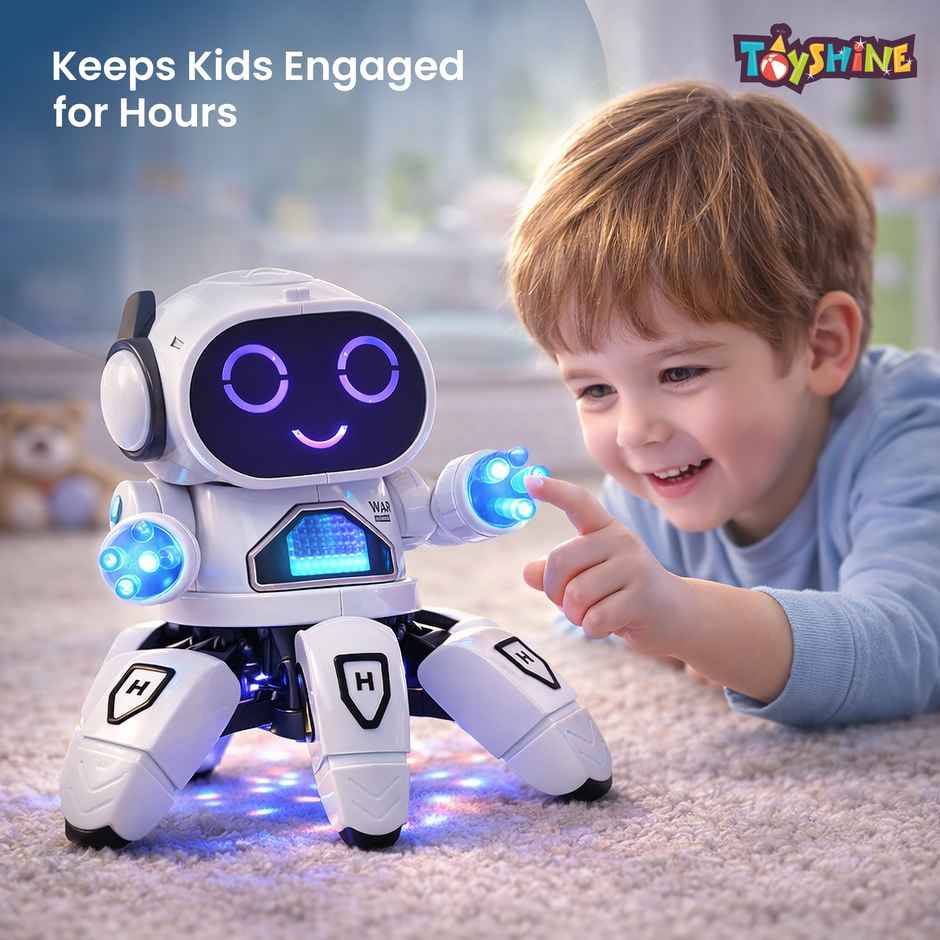 Toyshine Bot Pioneer Dancing Robot Toy For Boys & Girls | White