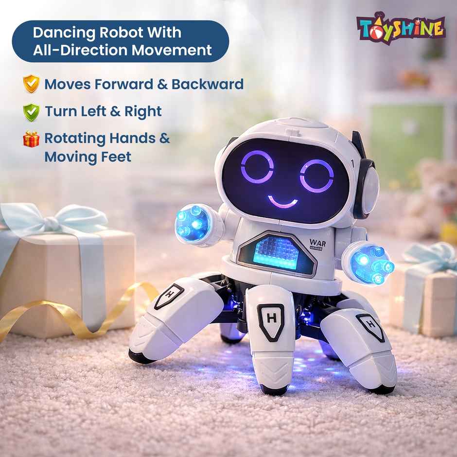 Toyshine Bot Pioneer Dancing Robot Toy For Boys & Girls | White