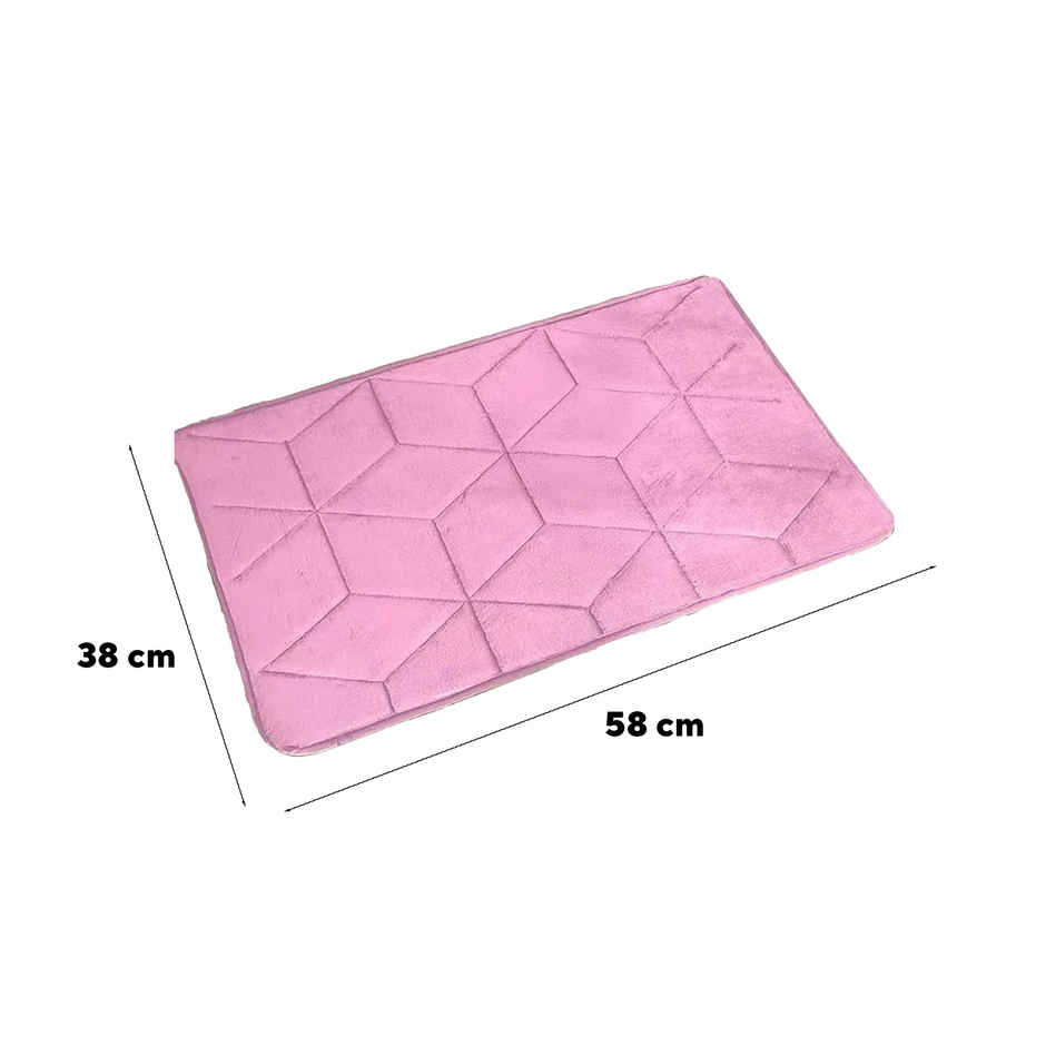 Memory Foam Bath Mat | Pink | 58 x 38 cm