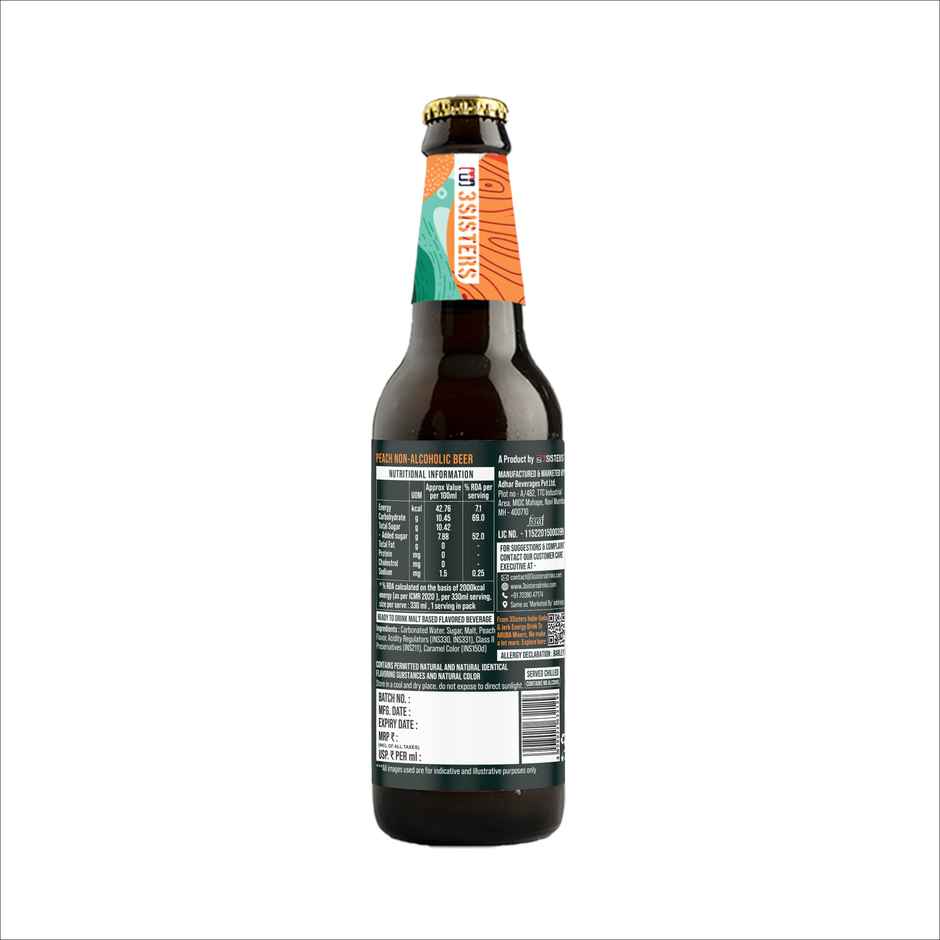 3 Sisters Peach Non Alcoholic Beer