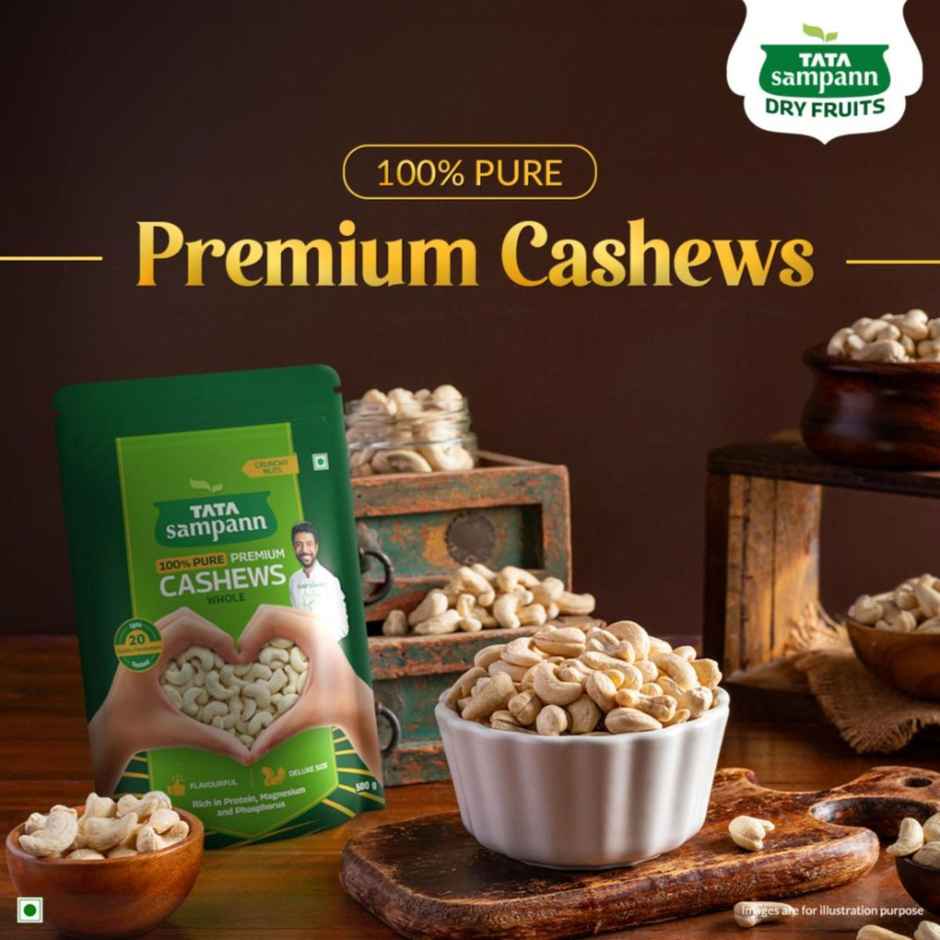 Tata Sampann 100% Pure Premium Cashews/Kaju Whole