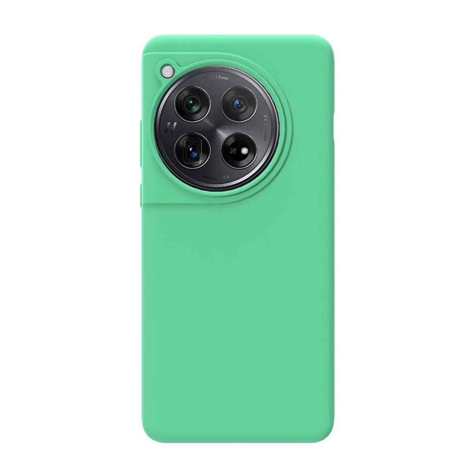 Sprig Premium Back Cover for Oneplus 12 Liquid Silicone Shock Proof | Pastel Green