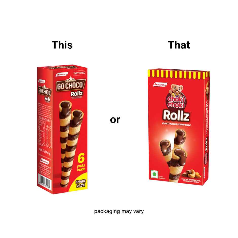 Choki Choki Rollz Choco filled Wafer Stick - 1 pack (45 g)