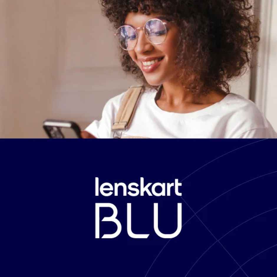 Lenskart Blu Unisex Solid TR90 Computer Glasses | Blue - L