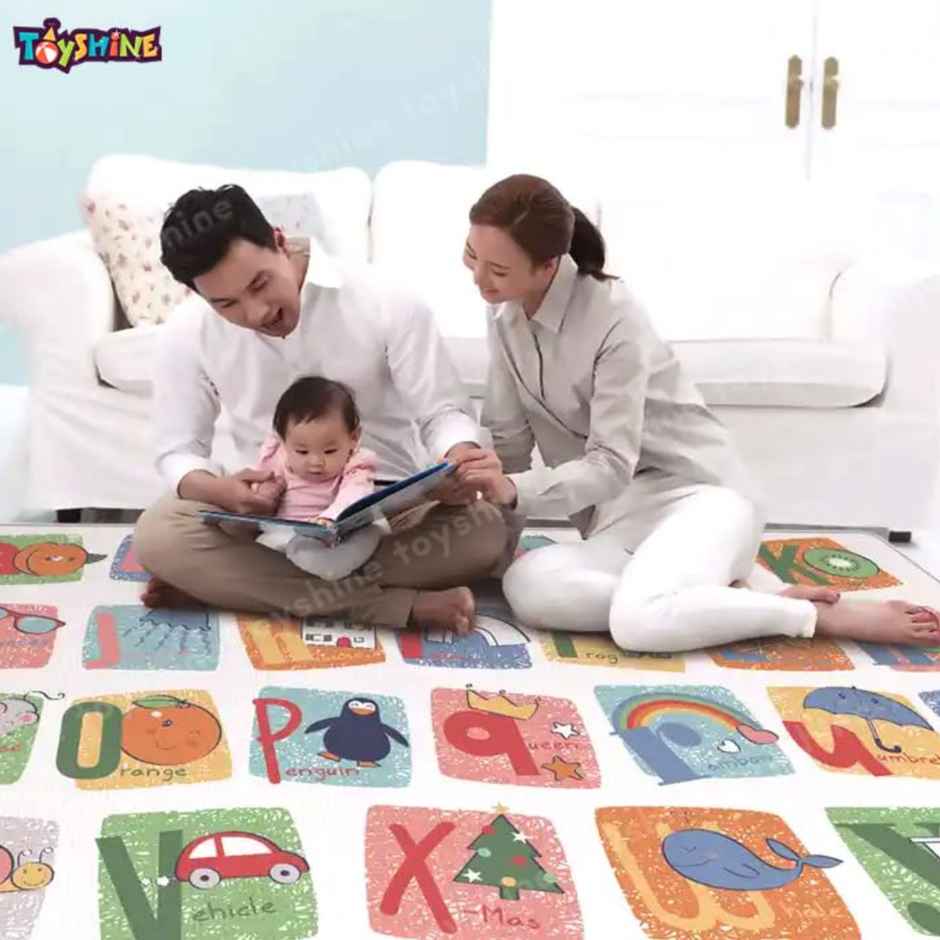 Toyshine Extra Large Baby Play Mat, Foldable, Reversible, Waterproof, Animal Print