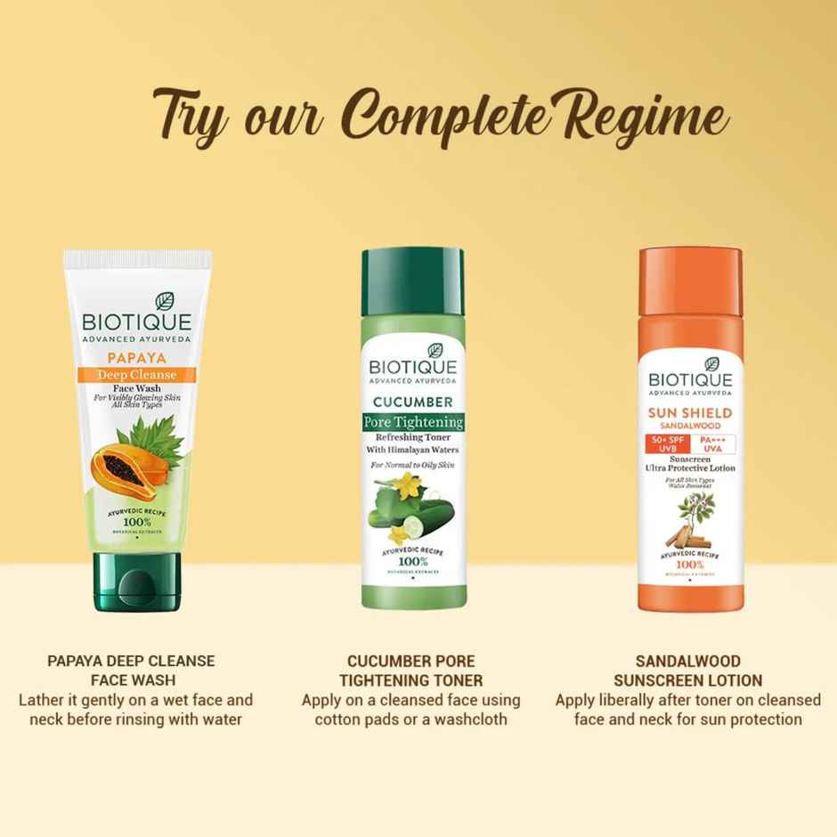 Biotique Sun Shield Sandalwood 50+Spf Sunscreen Lotion