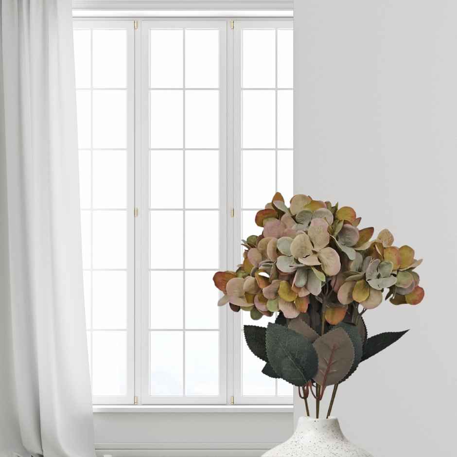 10club Artificial Hydrangeas | Green-Yellow Hydrangea Flowers