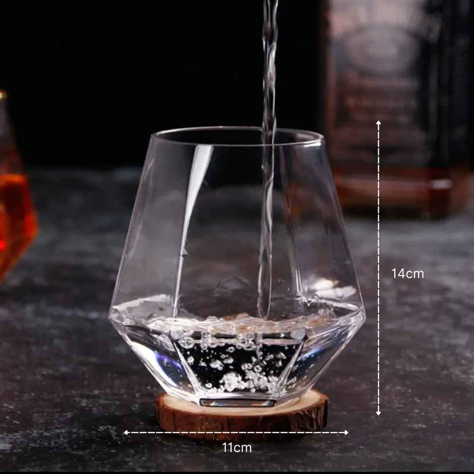 The Artment Minimalist Diamond Plain Set Of 4 Whisky Glasses | 270 ml