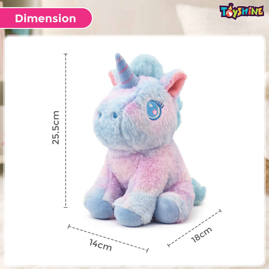 Spanker Cute Unicorn Soft Toy Pastel Plush Unicorn for Kids Multicolor | 25 cm