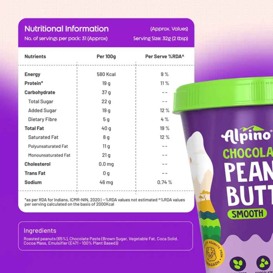 Alpino Chocolate Peanut Butter Smooth