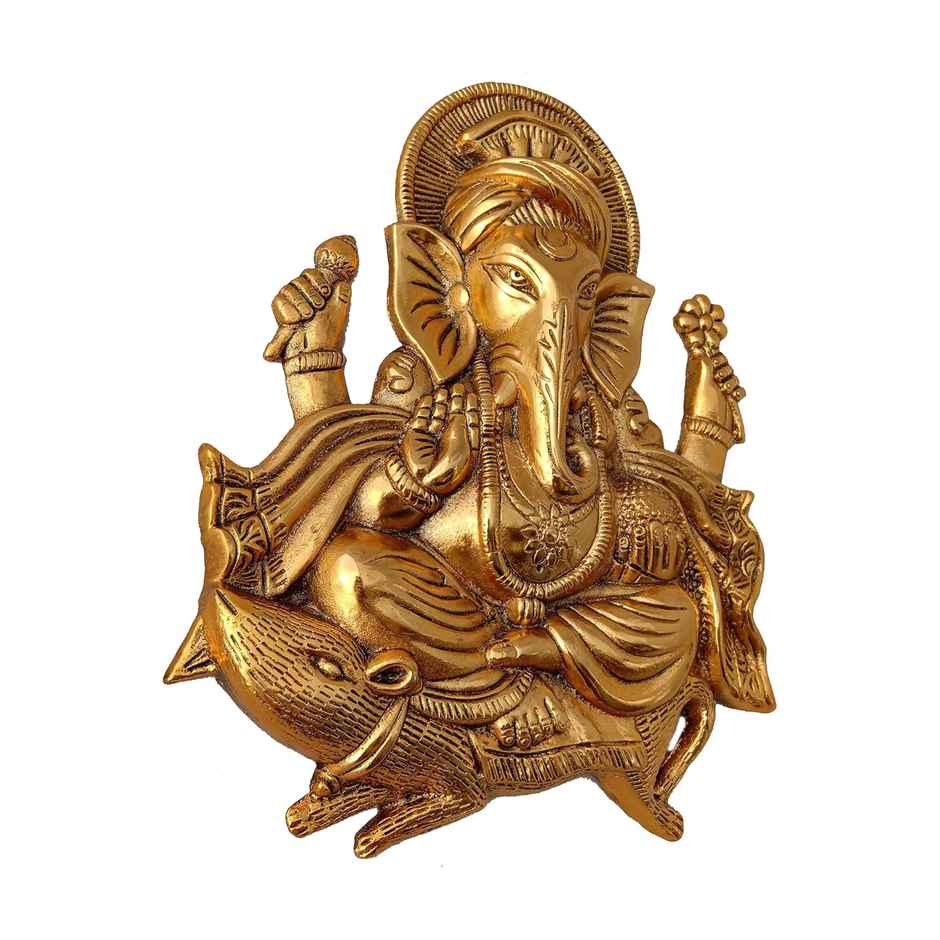 Ganesh Ji Wall Hanging in Gold Polish | Devnidhi