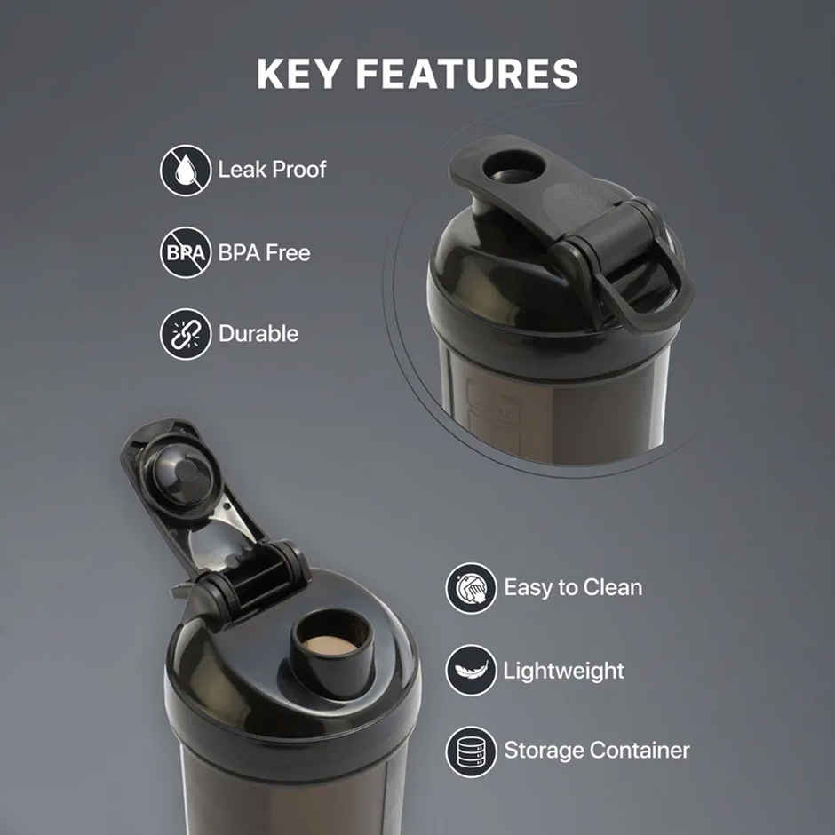 Cult Gym Shaker Bottle | 700 ml | Black