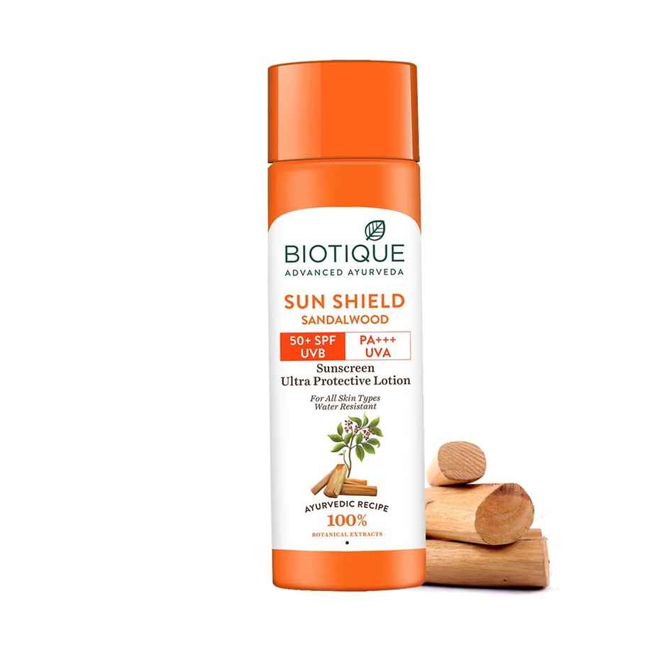 Biotique Sun Shield Sandalwood 50+Spf Sunscreen Lotion