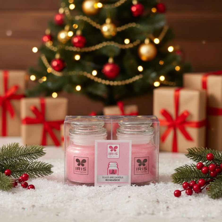 Romance Glass Jar Scented Candles | Pack of 2 | Home Decor | IRIS