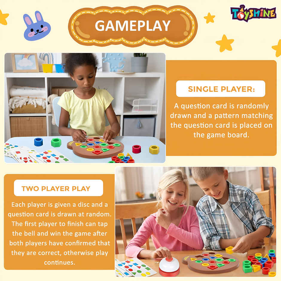 Toyshine Geometric Shape Matching Puzzle Interactive Educational Game for Kids 3+