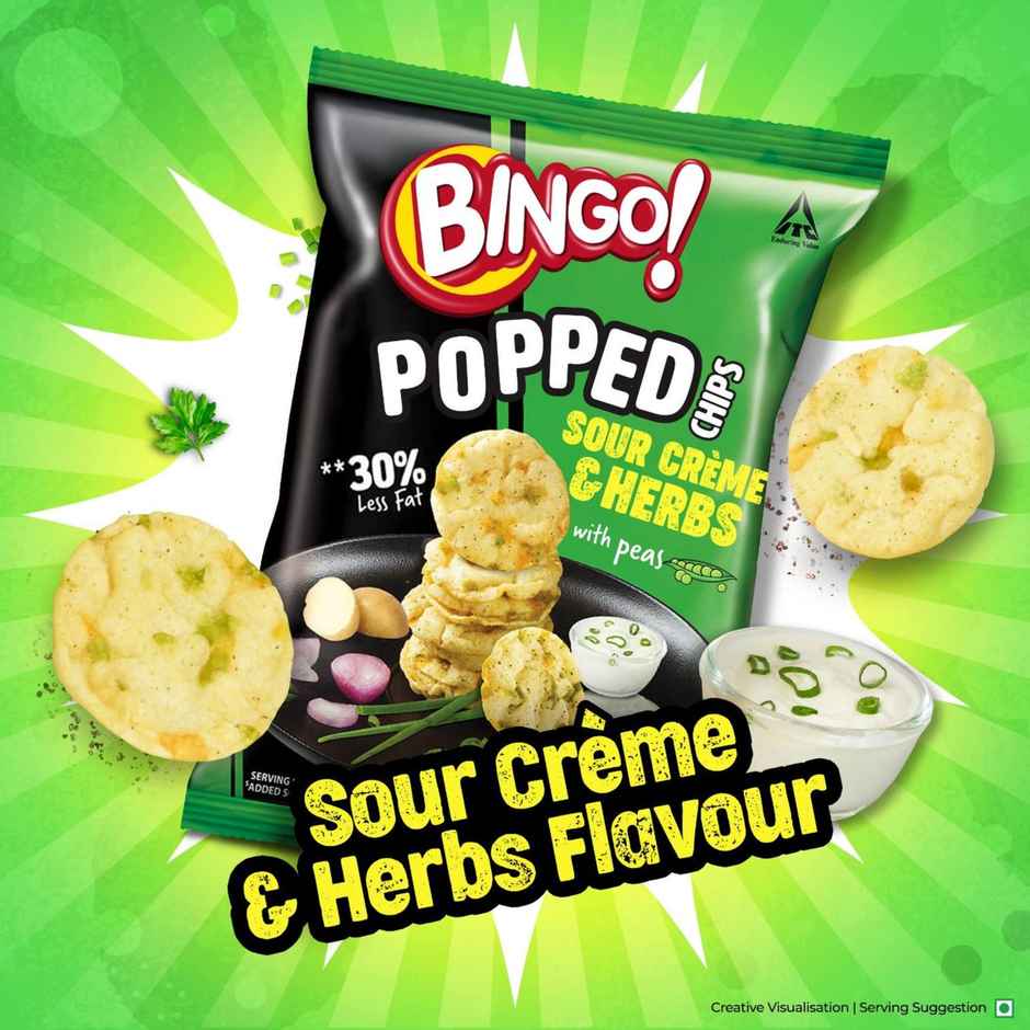 Bingo! Popped Chips Sour Cream & Herbs