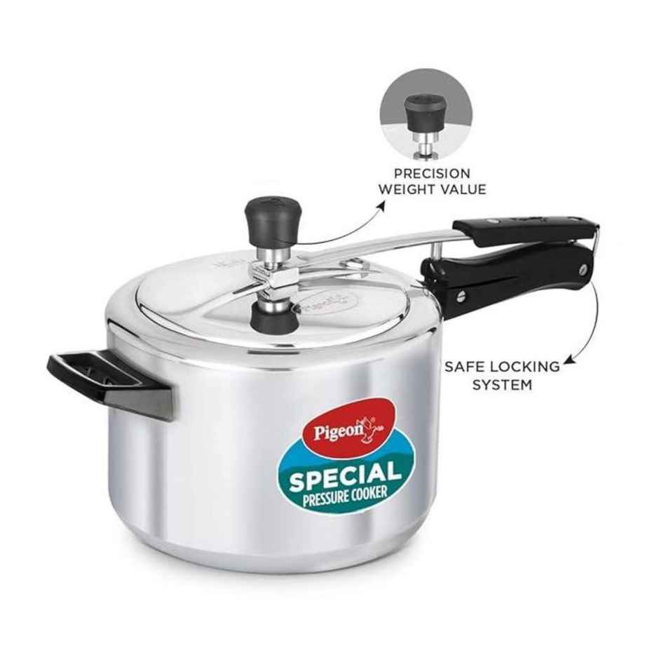 Pigeon 5L Aluminium Induction Base Inner Lid Pressure Cooker
