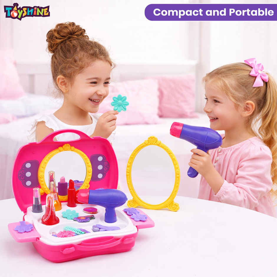 Toyshine Carry Along Beauty Set Toy with Briefcase and Accessories, (Multicolour)