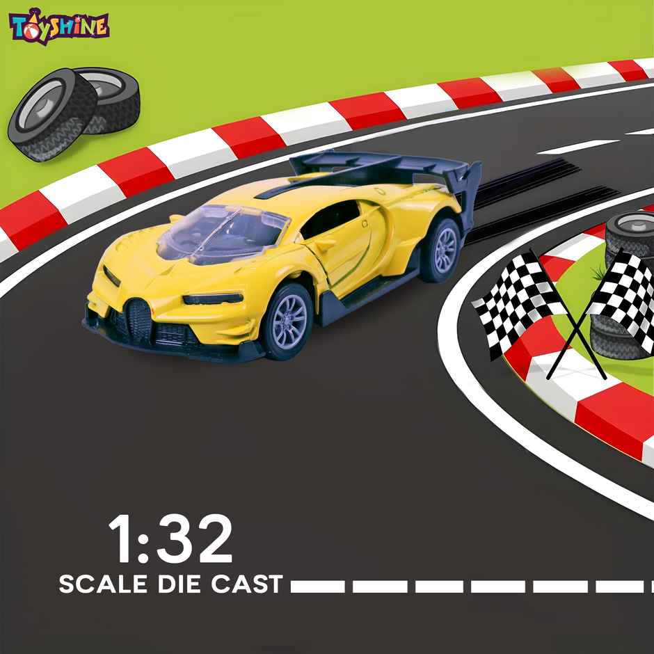 Toyshine 1:32 Scale Die Cast Sports Model Vehicle Toy Car With Pull Back - Assorted