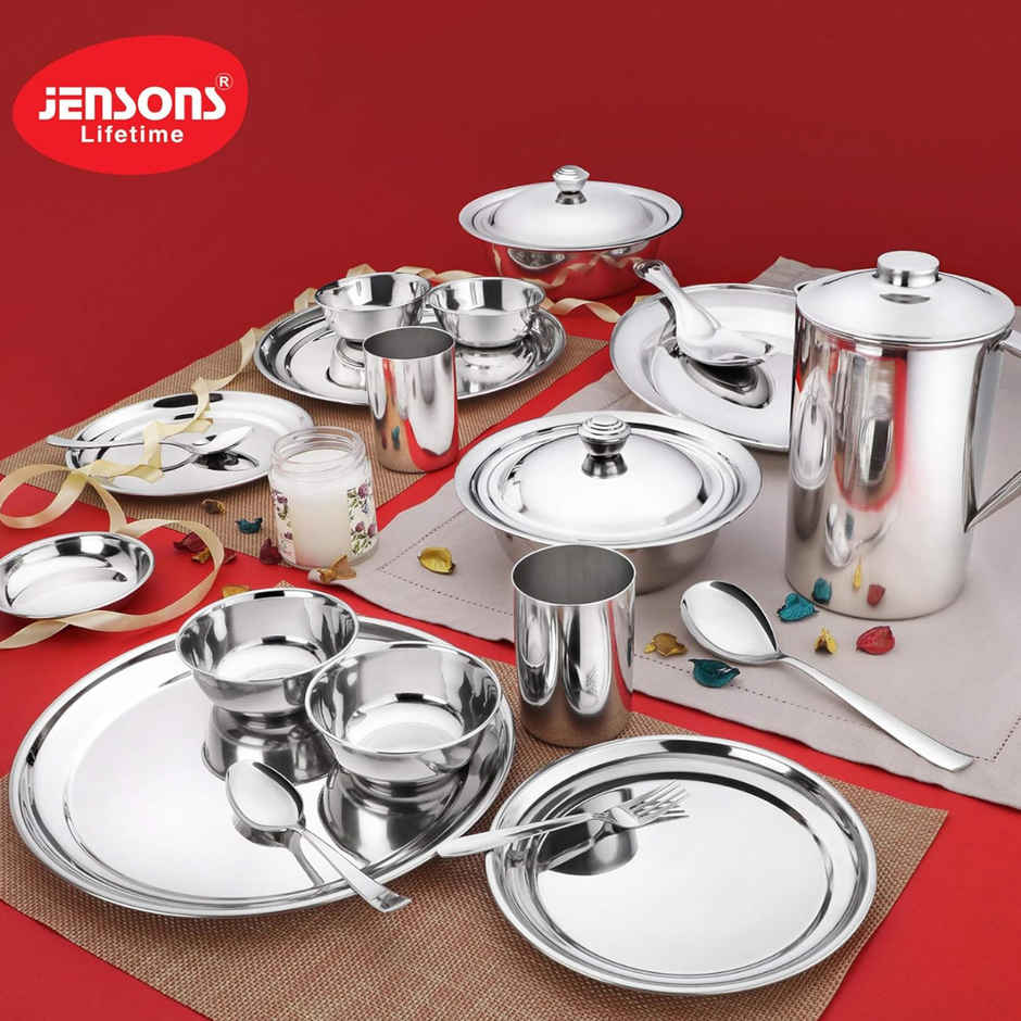 Jensons 51 Pcs Dinner Set Plain