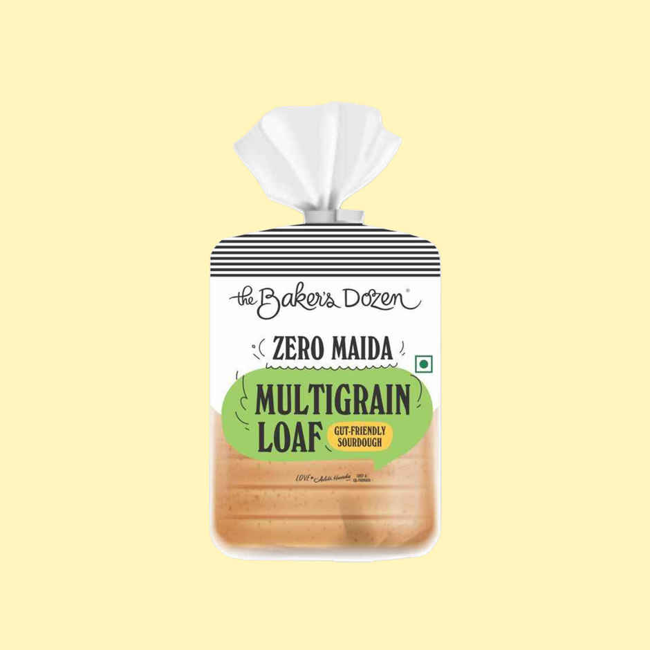 The Baker's Dozen Zero Maida Multigrain Bread | Gut Friendly | Whole Wheat | Healthy Bread