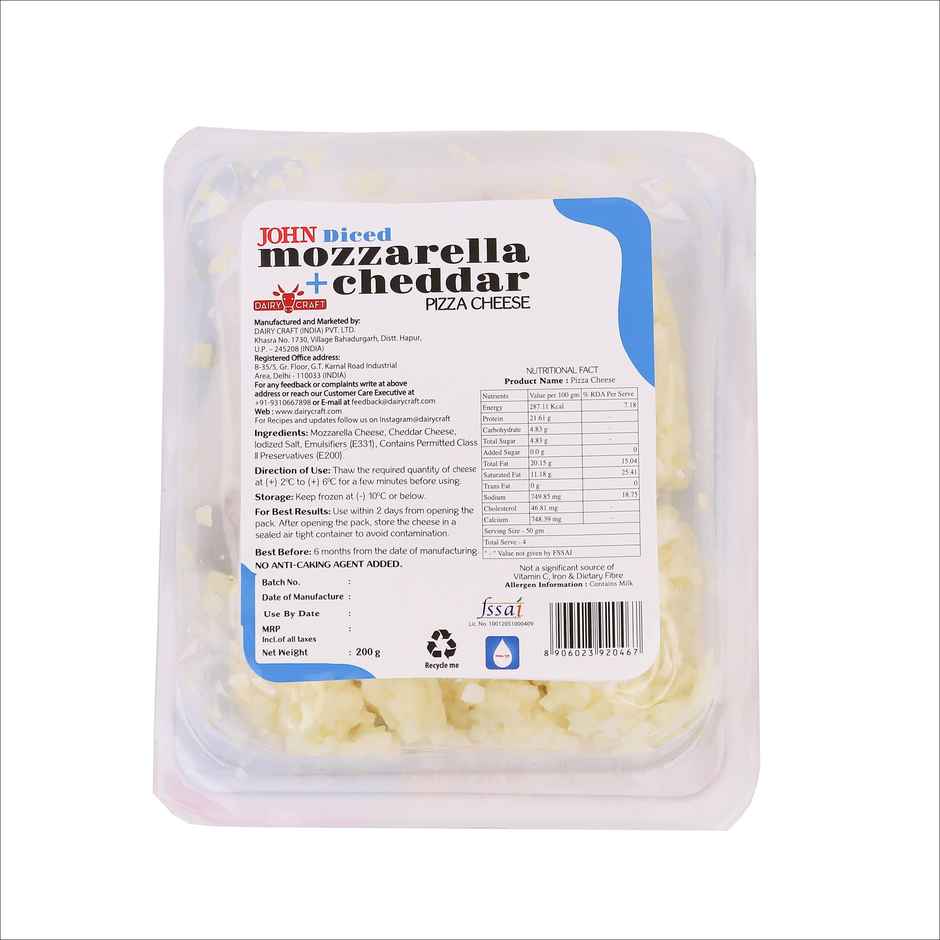 Dairy Craft John Diced 2 Cheese (Mozzarella + Cheddar)