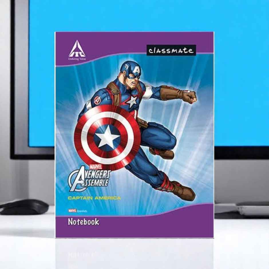 Classmate Longbook Single Line 256 Pages - 27.2 x 16.7 cm - Assorted Designs