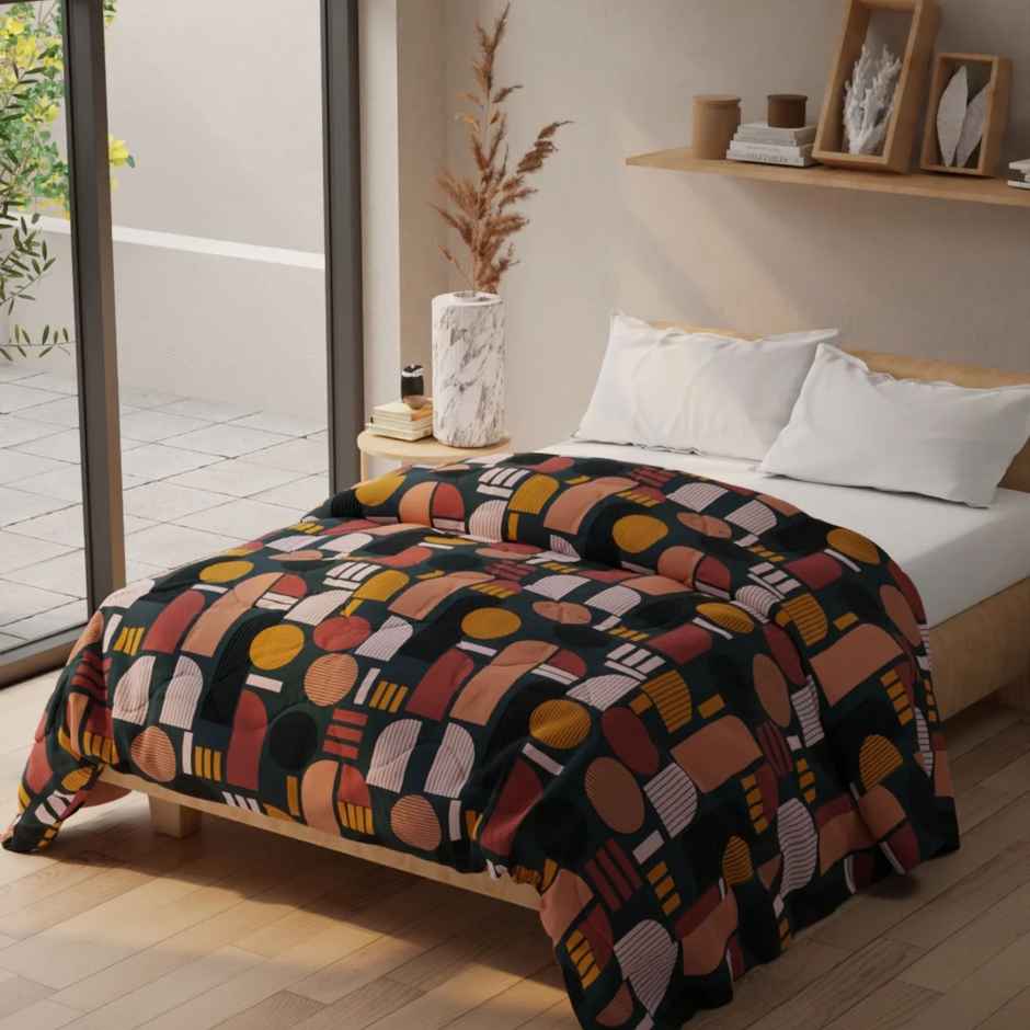 Kopa Super Soft Microfiber Double Comforter for All Weather | Double Size, Geometric | Polka Dot