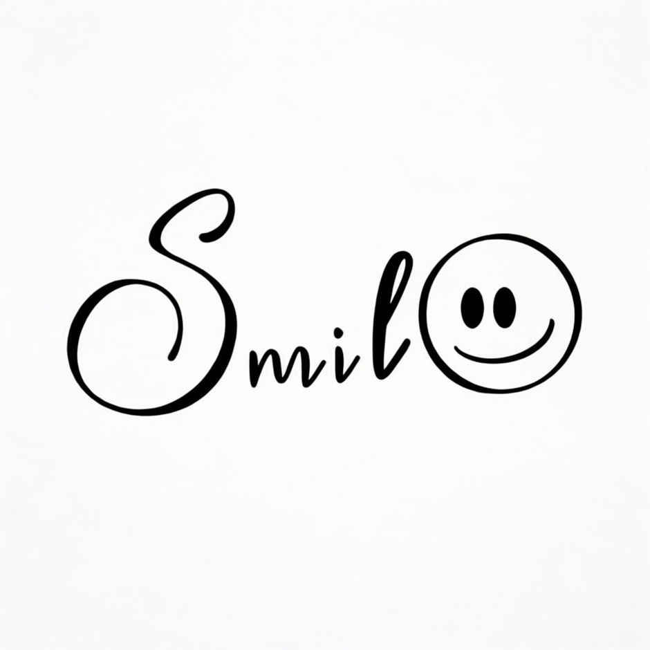 Wollzo 80 cm Smile Removable Sticker