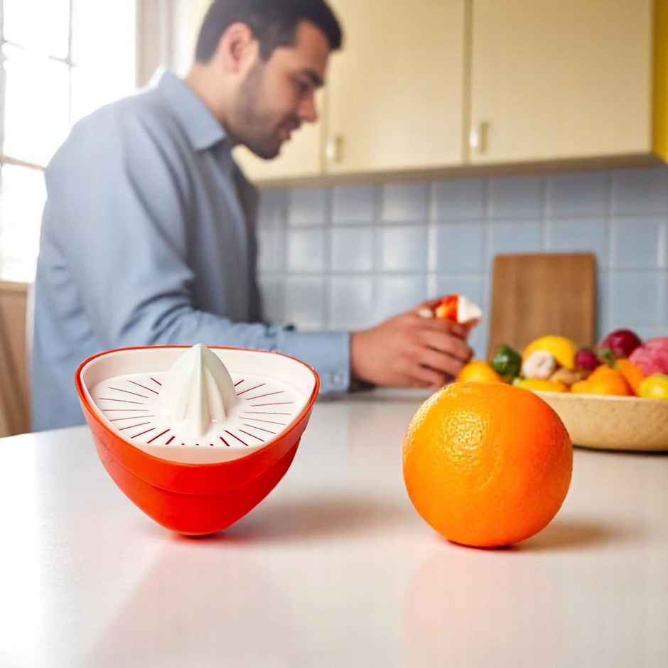 Hand Press Manual Plastic Juicer - Orange