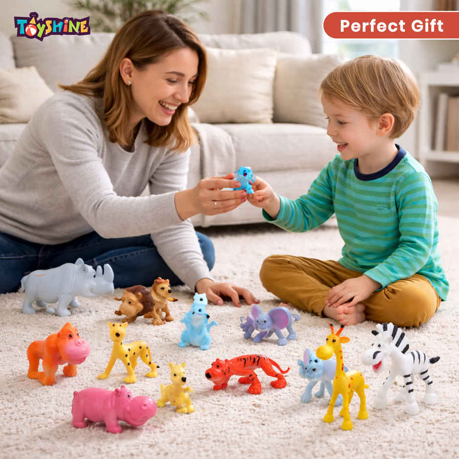 Toyshine Cartoon Style Animals Toy Figure (1+ Years)(Pack)