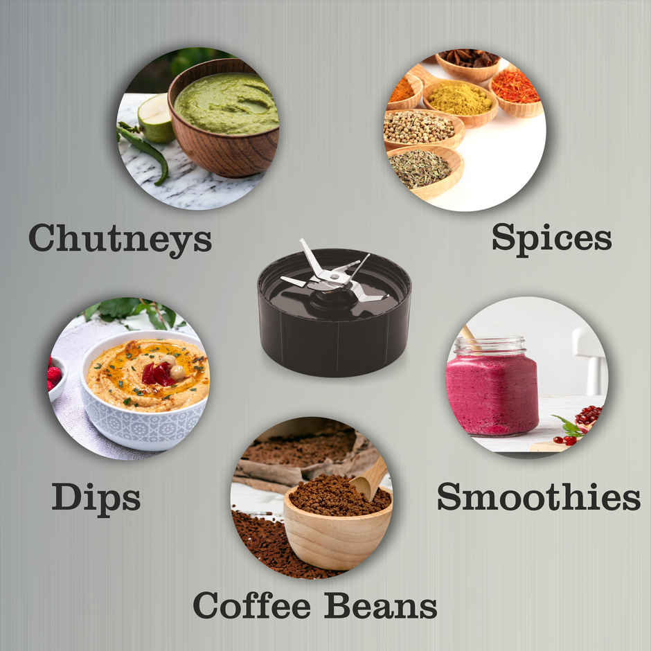 NUTRIPRO Nutri Blender Juicer Mixer Grinder 500W- 2 Jars & 1 Blade | Silver