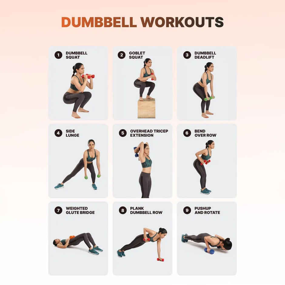 Cult Vinyl Dumbbell Set (3 kg X 2) | Orange