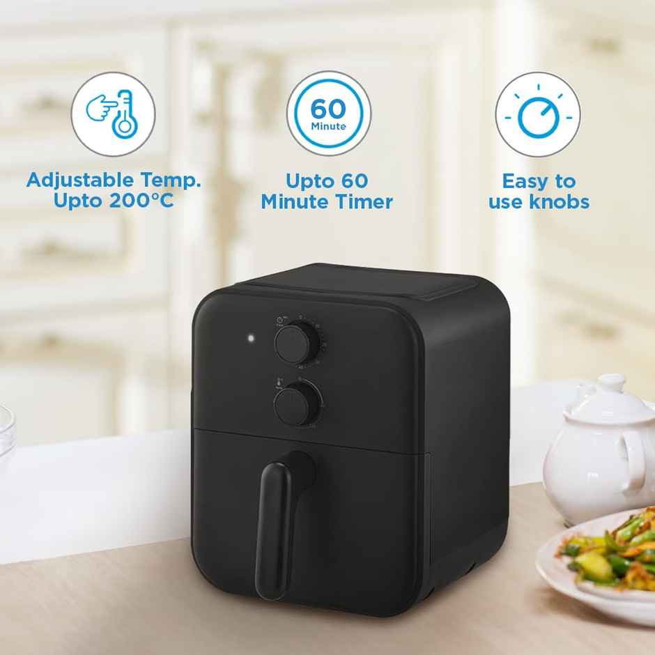 Midea 4.2L Air Fryer,1600W Power Auto Cut-Off,90% Less Oil,Teflon non Stick Coating & Crisper plate