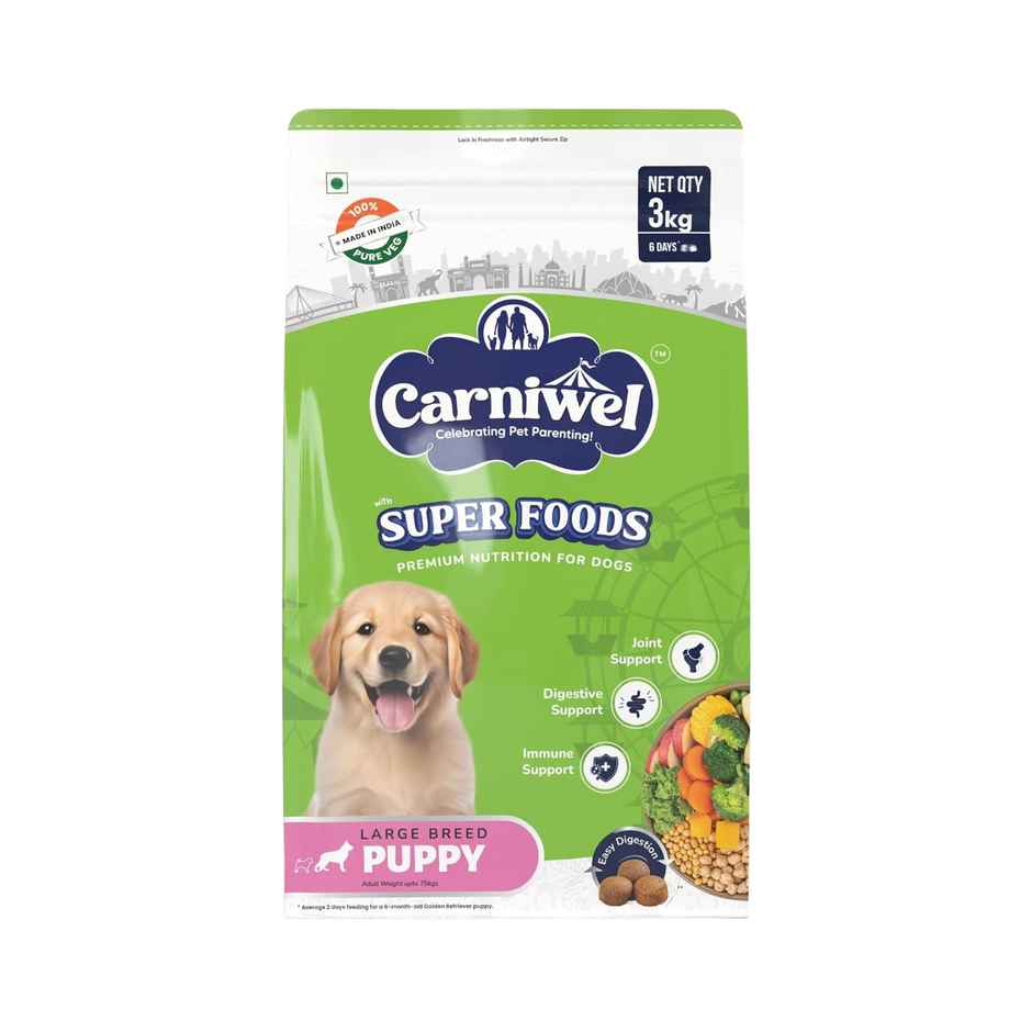 Carniwel Veg With Superfoods Dry Dog Food For Large Breed, Puppy