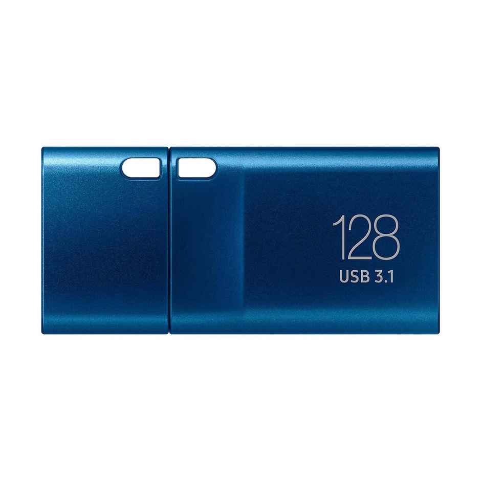 Samsung Type C Usb Flash Drive 128Gb | Transfers 4Gb In 11 Secs W/Up To 400Mb/S | Waterproof - Blue