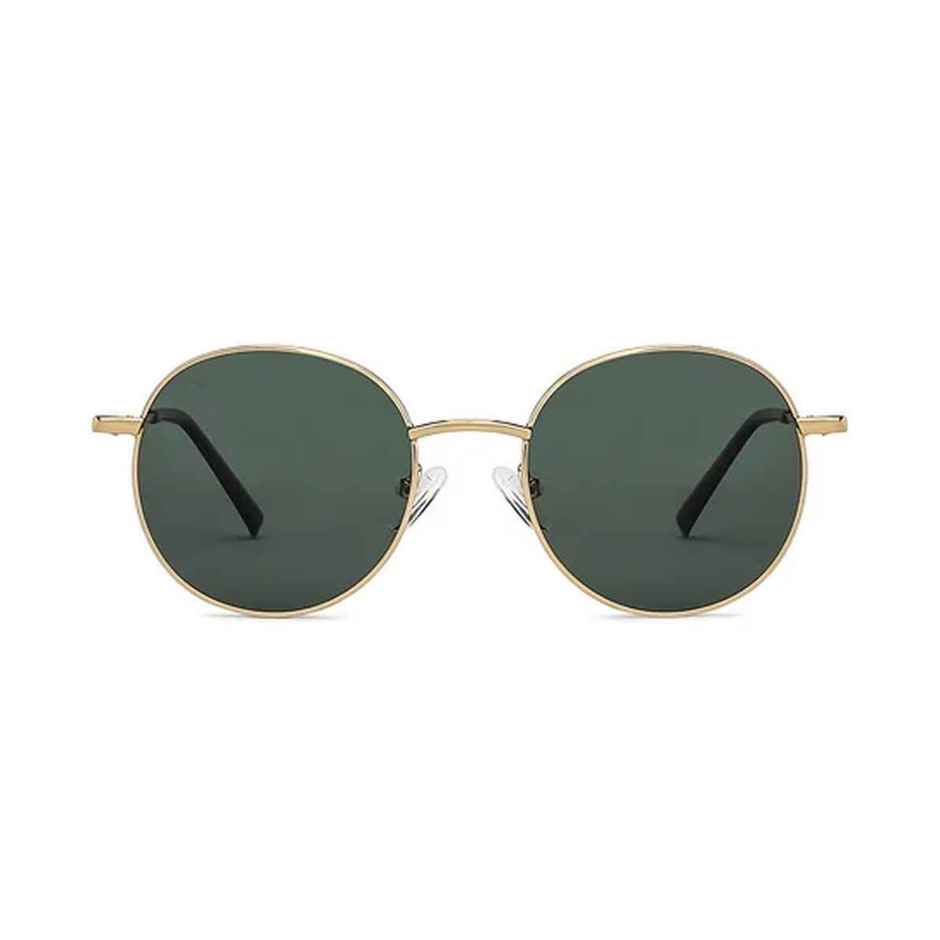 Vincent Chase By Lenskart Unisex Solid Metal Round Sunglasses | Gold - M